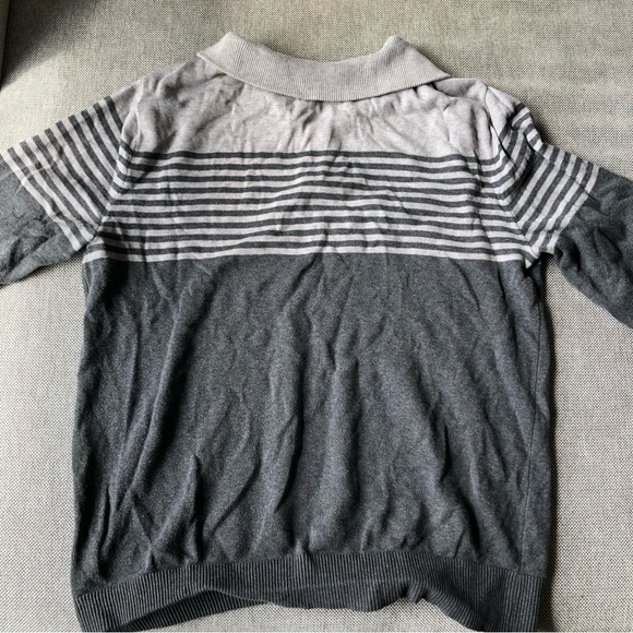 (308) Grey Quarter Zip up Sweater - Picture 2 of 4